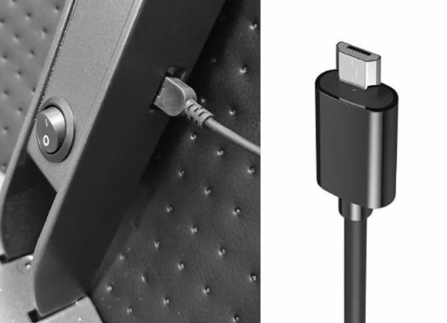 Connect charging cable